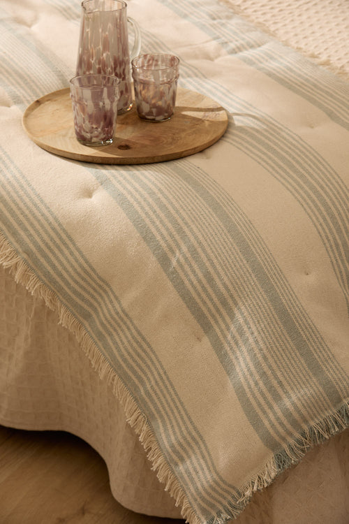 Calma House Topper Creta - Turkoois - 70x220x3