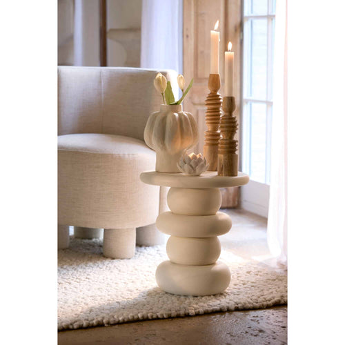 Light & Living side table Azalas - wit - Ø40cm