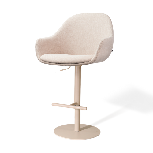 Nolon Niva-Mae tulp barkruk beige verstelbaar - beige poten