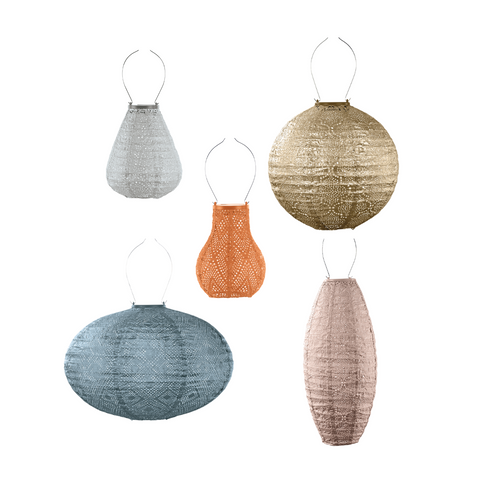 Lumiz solar lampion - villandry set - 5 stuks - vtwonen shop