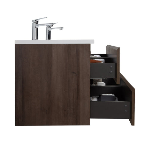 Badplaats Badkamermeubel Set Angela 160 cm – Bruin Eiken – Badmeubel met Wastafel