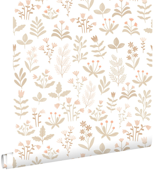 ESTAhome behang veldbloemen beige - 50 x 900 cm - 131092 - vtwonen shop