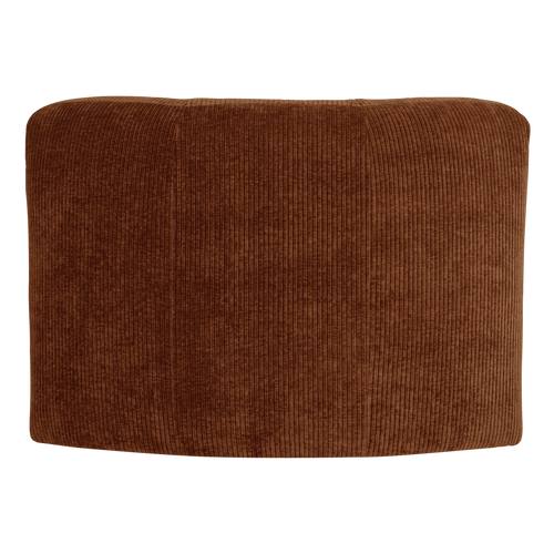 WOOOD eetbank hoek met rugleuning Mojo Base - Rib - Roestbruin - 83x80x80