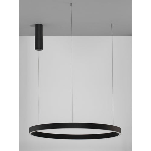 Nova Luce ELOWEN Geïntegreerde LED-hanglamp voor plafond, zandkleurig zwart, Triac dimbaar, 77W, 3326lm, 3000K