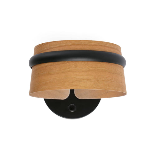 Faro Loop - LED Indoor Wandlamp Zwart, Hout