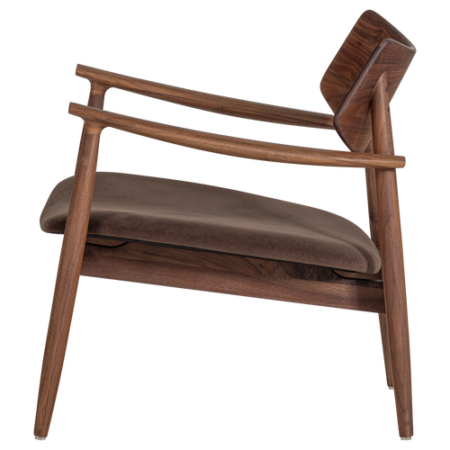 WOOOD fauteuil Bask - Walnoothout - Bruin - 72x69x70