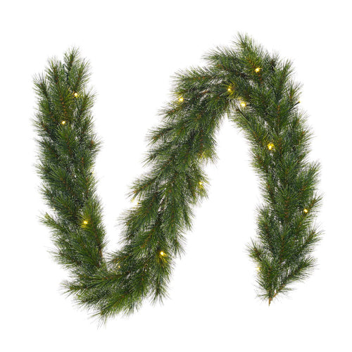 Black Box Trees Glendon Guirlande met LED Verlichting - Kerstversiering met Warm Witte Lampjes - Kerstslingers voor Vensterbank of Deur - Frosted Look
