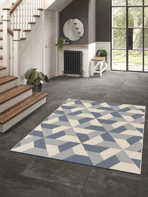 AFK Living vloerkleed Brayden - voor binnen en buiten - blauw - 160 x 230 cm - vtwonen shop