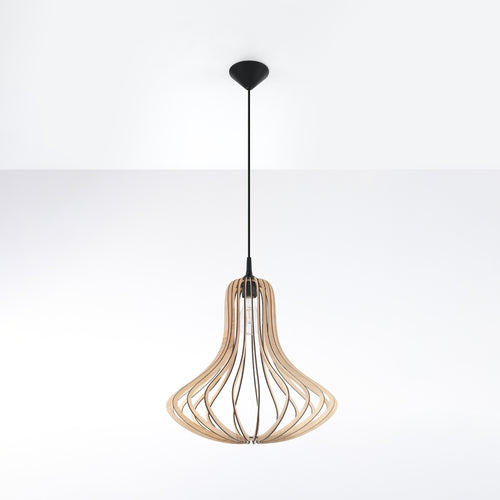 Sollux Lighting Hanglamp ELZA hout - 41x41x110cm