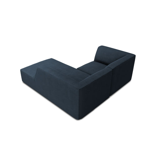 Cosmopolitan Design - Modulaire hoekbank rechts Siena 3-zits, structurele stof marineblauw - 180x186x69cm