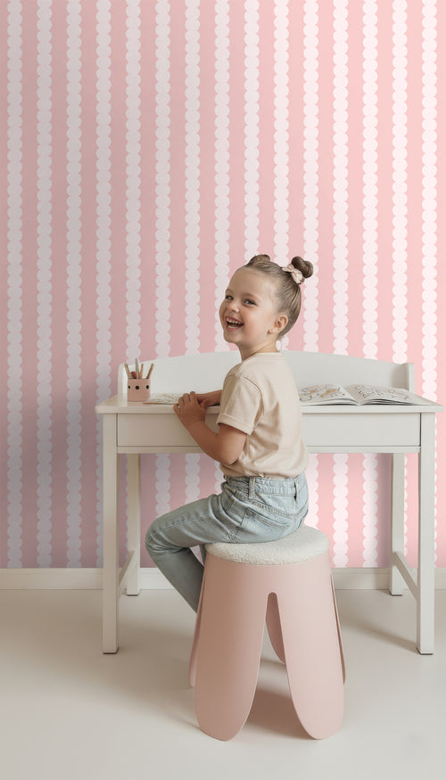 ESTAhome behang grafische print pastel roze - 0.53 x 10.05 m - 131745