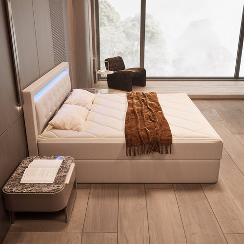 Home Deluxe boxspringbed ZENOVA beige - vtwonen shop