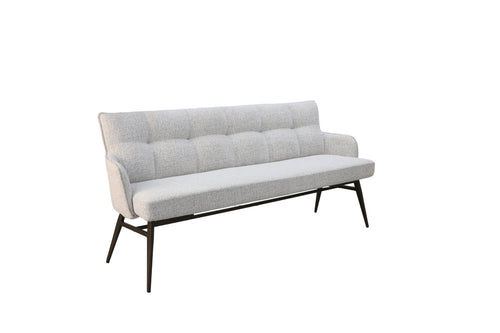 Giga Meubel Eetkamerbank Bruce Beige - 180 cm - Stof - Armleuning