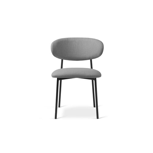 Set van 2 stoelen Nina structurele stof warm grijs - 52x55x78cm