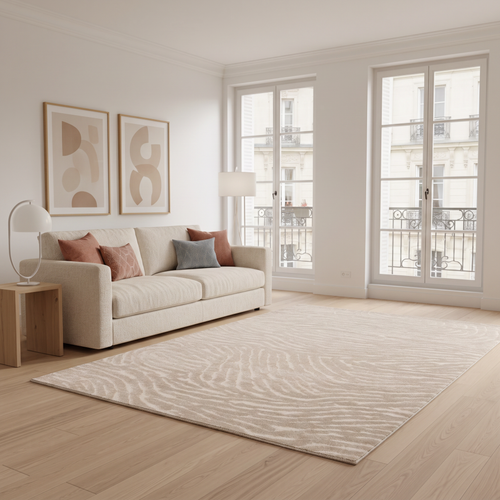AFK Living vloerkleed Avalon - reliëfeffect - beige - 120 x 170 cm