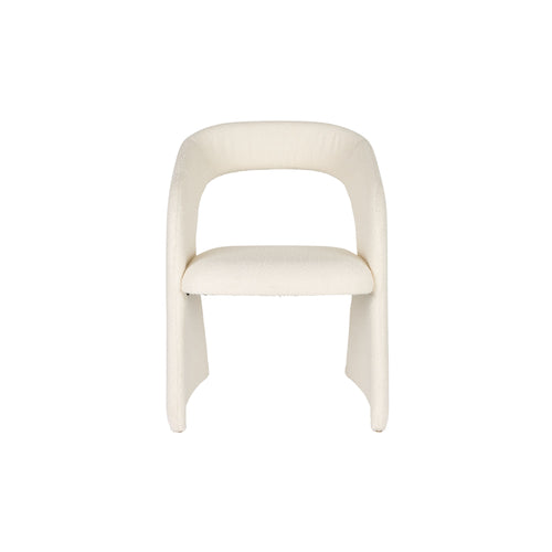 Housecraft Living Maire Stoel/ Eetkamerstoel Bouclé Off-White - Beige