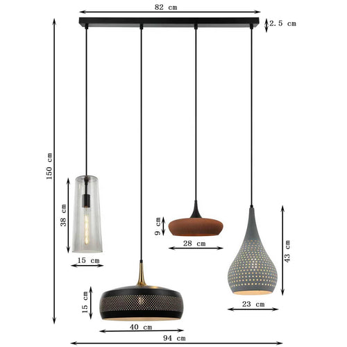 Kare Design Hanglamp Melange 107cm - vtwonen shop