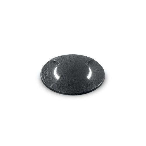 Ideal Lux WAY 12 cm ronde 2-richtings inbouwgrondlamp voor buiten, zwart, 1x GX53 IP67
