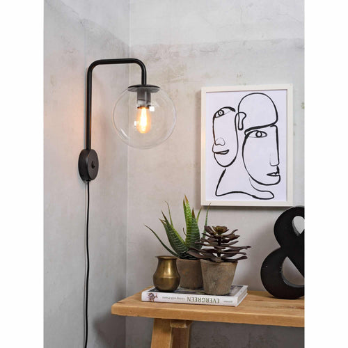 it's about RoMi wandlamp Warsaw - zwart - 29x20x38cm - vtwonen shop