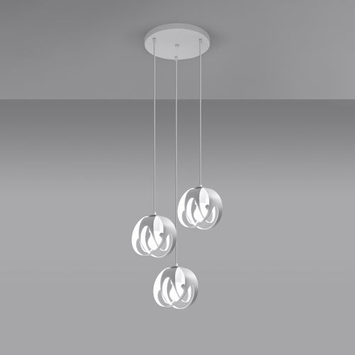 Sollux Lighting Hanglamp TULOS 3P wit - 30x30x117cm
