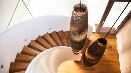 Think Paper hanglamp Skinny - 2 lichts - 21  x 200   cm - bruin - vtwonen shop