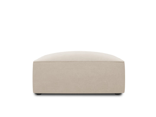 Micadoni Poef Ruby flueel, beige - 93x93x40cm