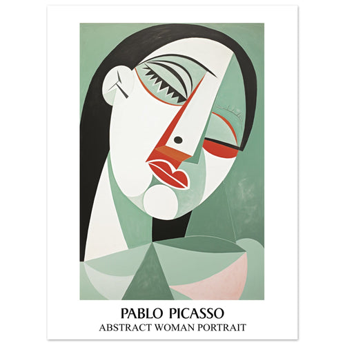 Artfulprints  Pablo Picasso - Abstract woman portrait   poster 30x40 cm - vtwonen shop