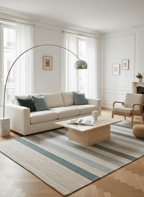 AFK Living vloerkleed Mistral - natuurlijke stijl - 85% jute en 15% katoen - 120x170 cm