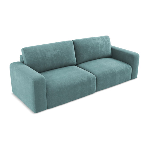 LaMiaSofa 3-zits slaapbank Ostia - chenille stof - jeans - 244x102x79