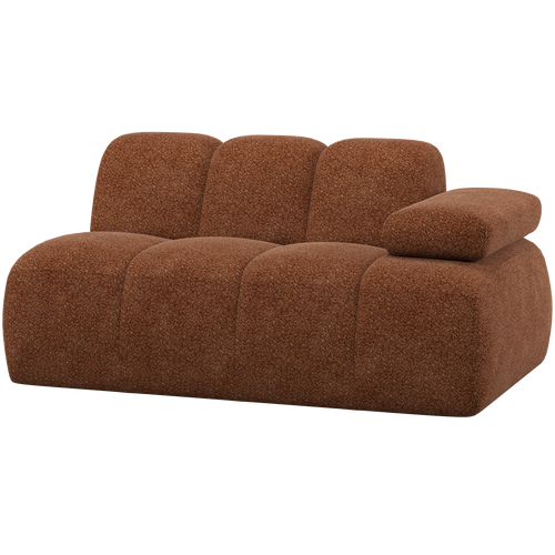 WOOOD 1,5-zits element bank arm rechts Mojo - Wollig - Roestbruin - 74x164x97 - vtwonen shop