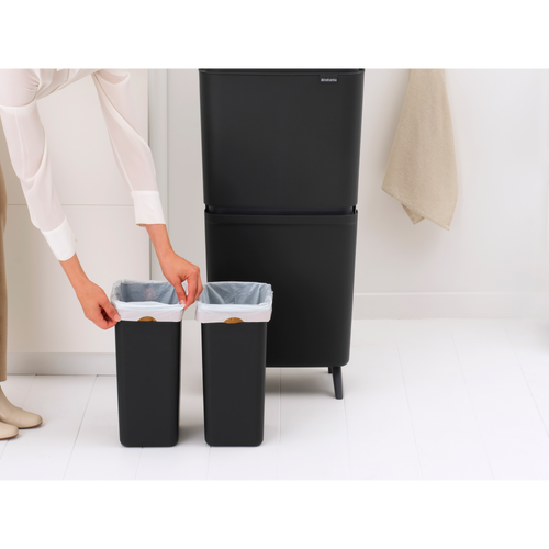 Brabantia SortUp Recycle Prullenbak Hi, 10+10+25 liter - Dark Grey