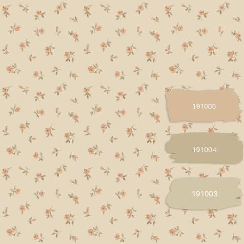 ESTAhome behang vintage bloemetjes beige - 53 cm x 10.05 m - 139834 - vtwonen shop