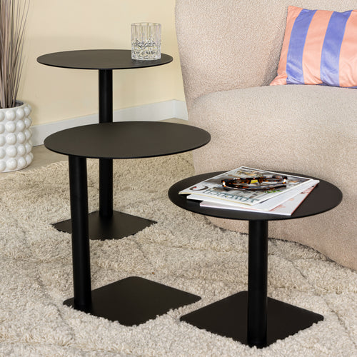 Spinder Design bijzettafel Sunny 50 - Zwart - Ø 40