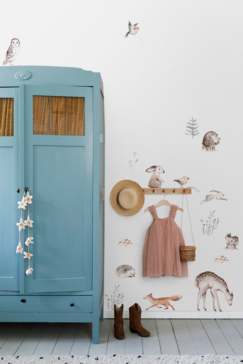 ESTAhome muursticker bosdieren bruin - 47.5 x 66 cm - 156103