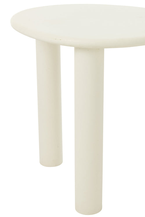 J-Line bijzettafel Bali - hout - wit - small
