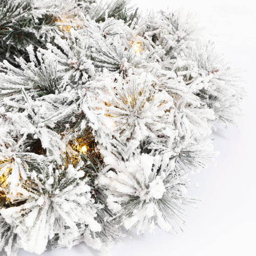 Black Box Trees Dinsmore Kerstkrans met LED Verlichting - Ø60 cm - Frosted Green