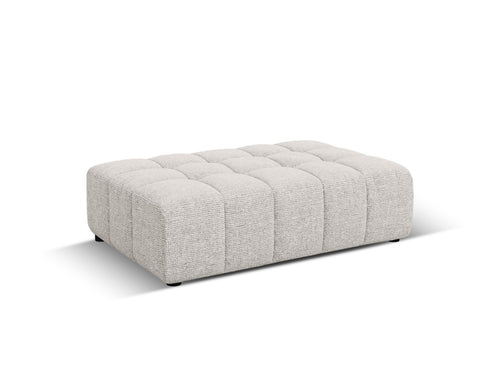 Cosmopolitan Design Poef Chicago chenille lichtgrijs - 84x102x42cm