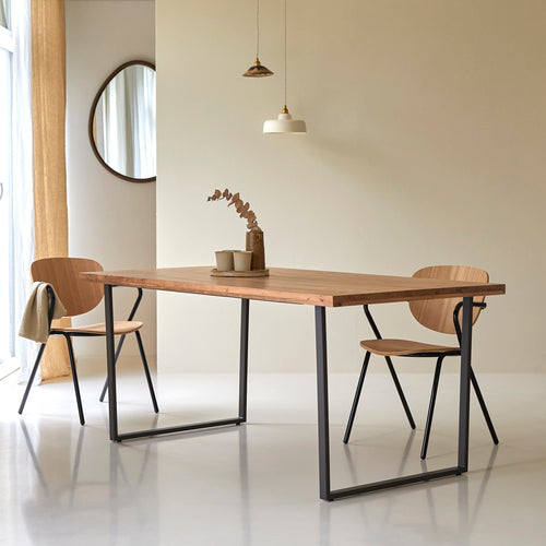 Tikamoon Eettafel van gerecycled massief acacia voor 6/8 personen - Naturel - vtwonen shop