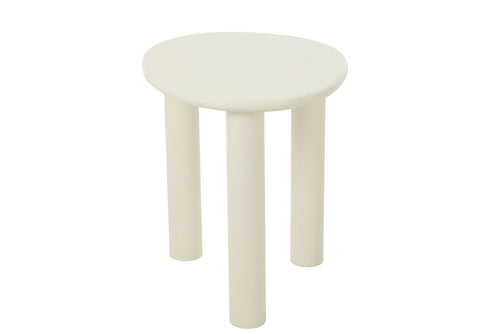 J-Line bijzettafel Bali - hout - wit - small