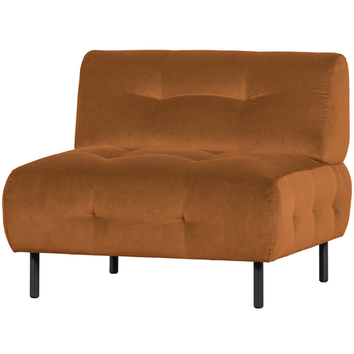 WOOOD fauteuil Lloyd - Velvet - Cinnamon - 75x90x90 - vtwonen shop