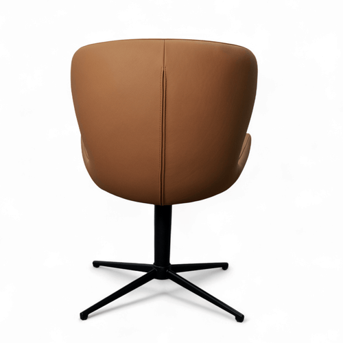 Furnhouse eetkamerstoel Nicklas - Cognacbruin - Leer - Set van 6