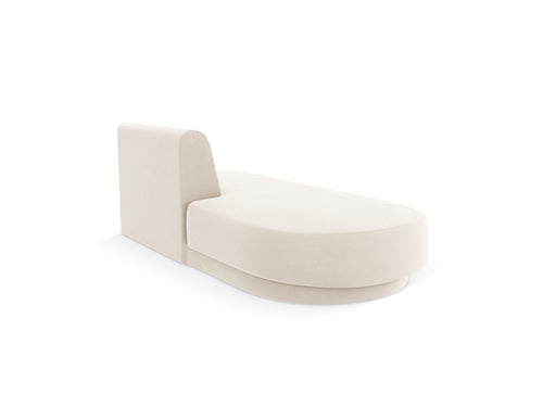 Micadoni Module Miley 2-zits, flueel lichtbeige - 90x158x70cm