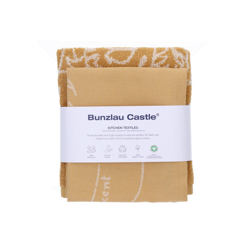 Luxe Keukendoek en Theedoek - Van Gogh Museum - Sunflowers Geel - Bunzlau Castle - 100% biologisch GOTS katoen