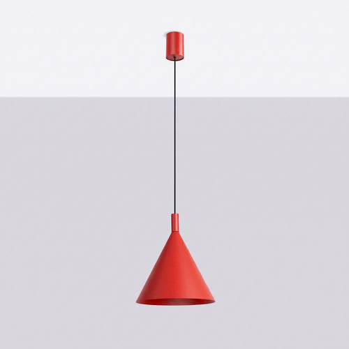 Sollux Lighting Hanglamp NOX 25 rood - 24,5x24,5x140cm