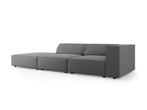 Cosmopolitan Design linker bank Arendal 4-zits, flueel, cement - 102x262x70cm
