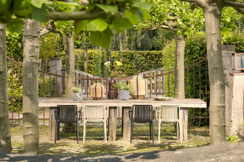 Mica Decorations  Paloma Tuinstoel - L53 x B53 x H78 cm - Polypropyleen - Zwart