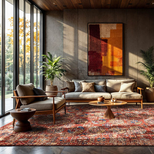 Louis De Poortere vloerkleed Aksou - rood - 140x200cm - vtwonen shop