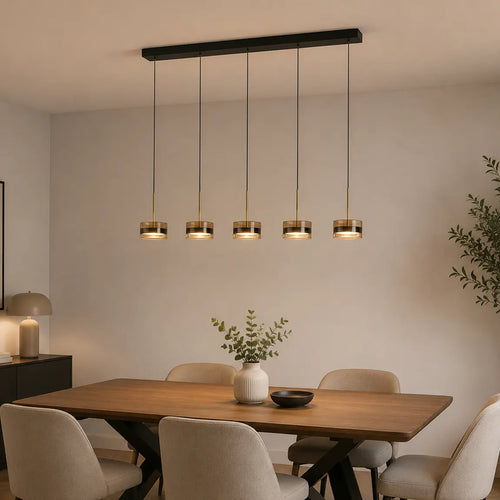 Highlight hanglamp Mini - 5 lichts - 120  x 160   cm - zwart