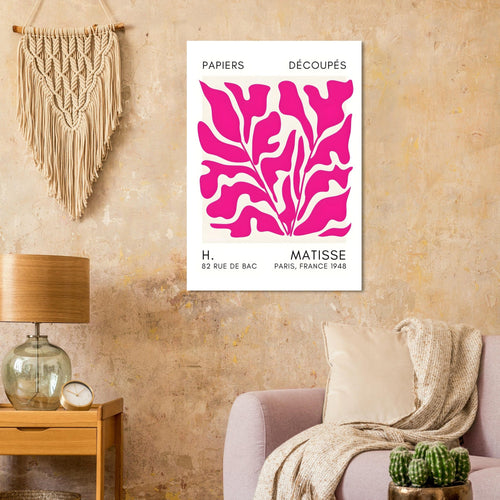 Artfulprints  Matisse – Seabed shapes pink   poster 70x100 cm