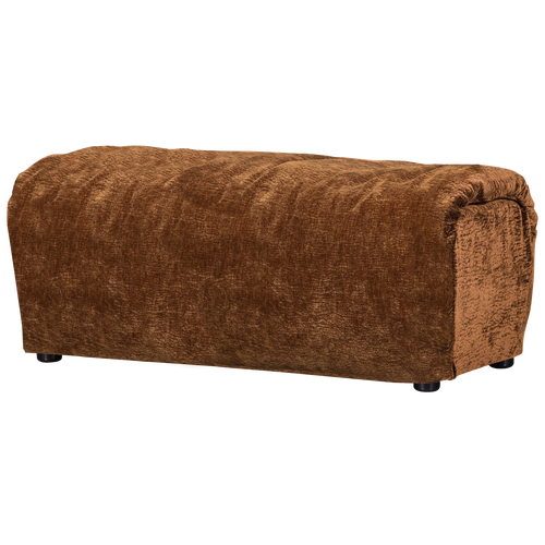 WOOOD hocker Baggy - 3D Chenille - Middenbruin - 45x91x51 - vtwonen shop